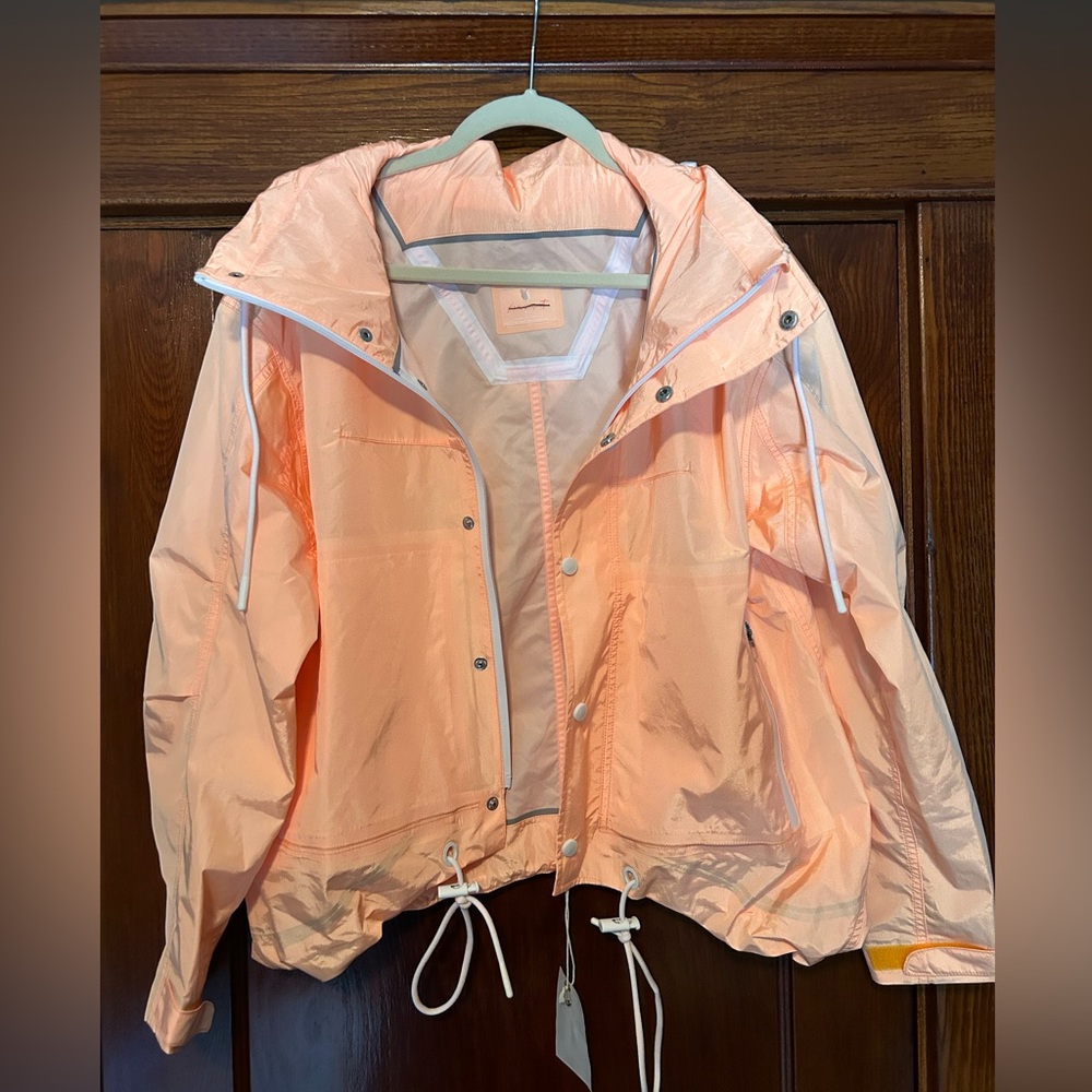 Free People FP Movement Rain And Shine Jacket Orange Small NWT - Picture 8 of 11